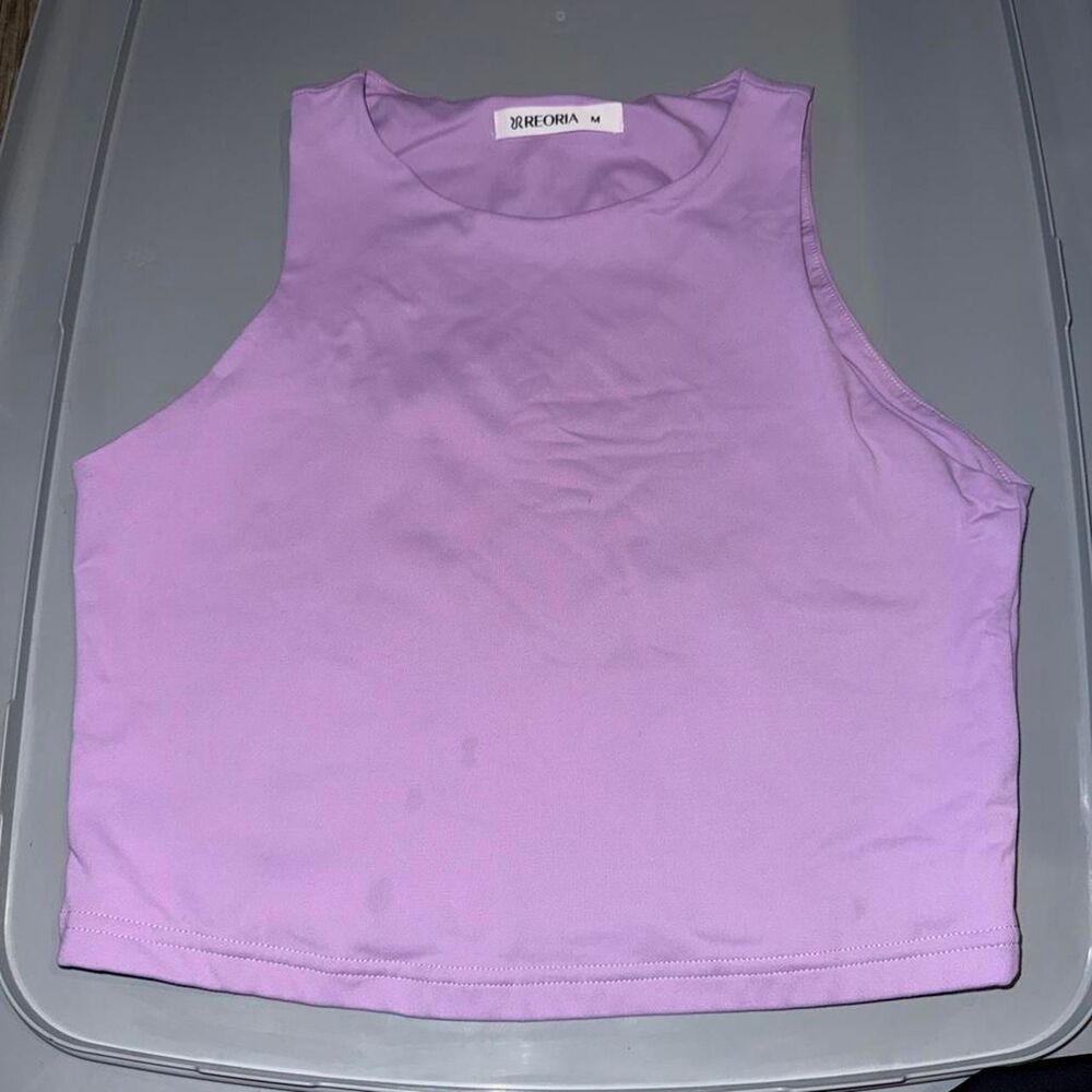 Zara Women's Purple Crop-top